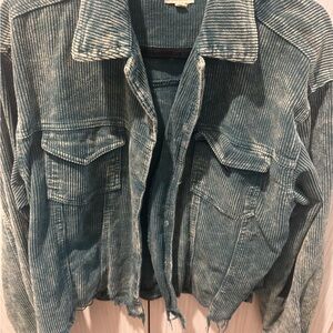 Women's Blue Corduroy Jacket